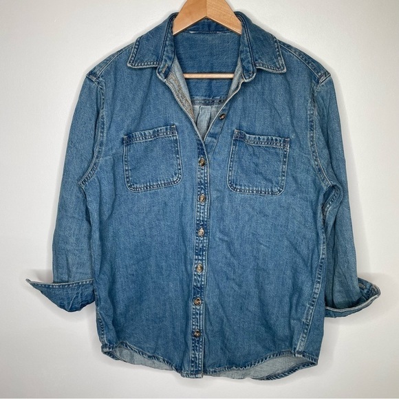 Unique Tulip Patchwork Flower Bouquet Oversized Slouchy Denim Jean Jacket - Picture 7 of 7